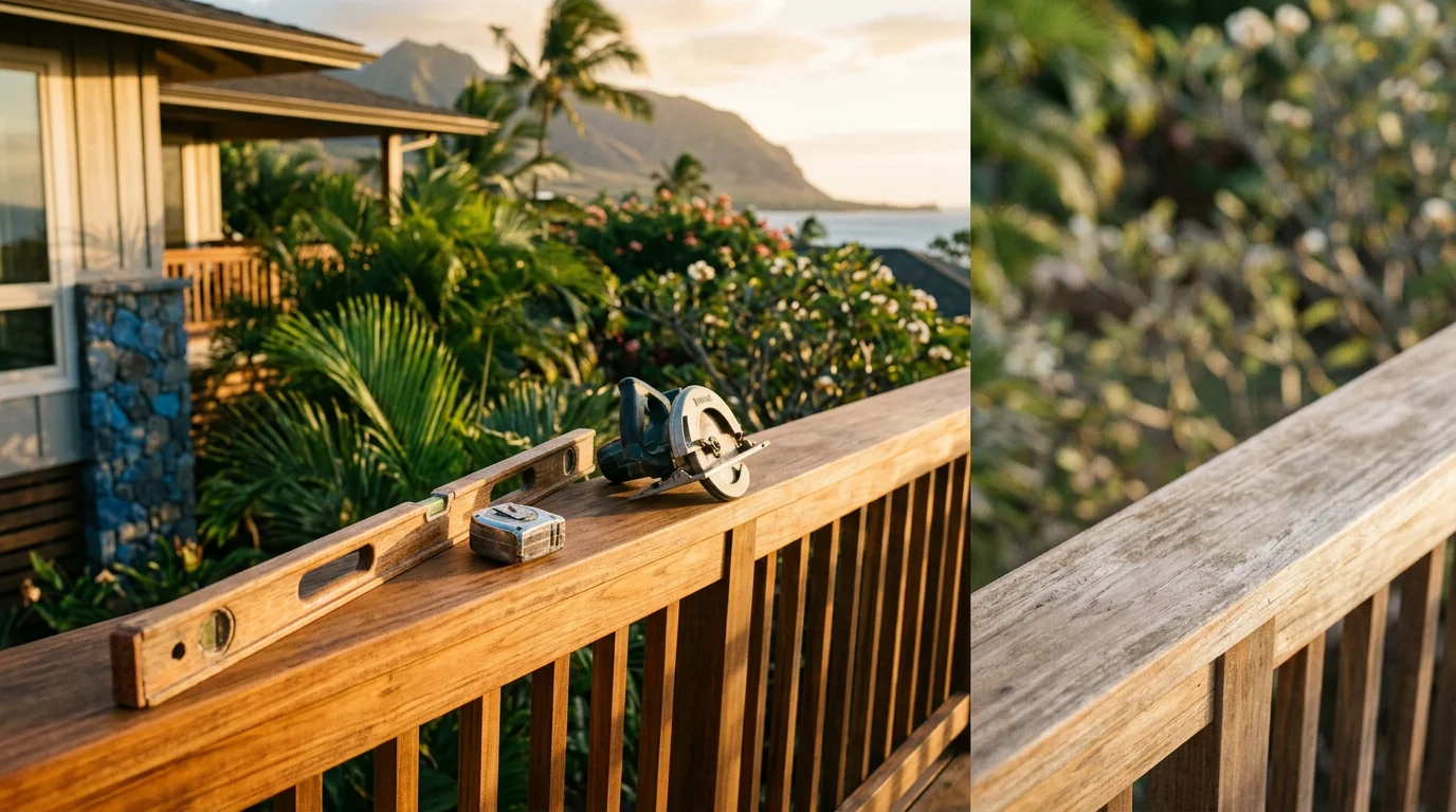Construction crew framing a residential home in Maui